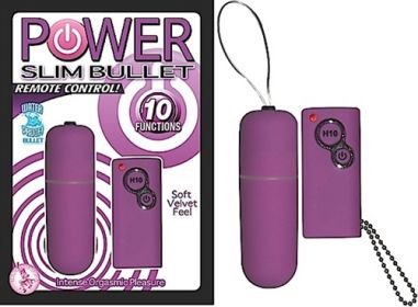 Power Slim Bullet Remote Control (Color: purple)