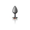 Rainbow Heart Gem Gunmetal Metal Plug