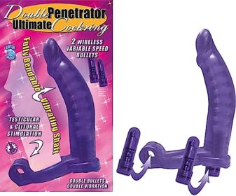 Double Penetrator Ultimate Cockring (Color: purple)