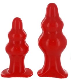 Red Tantus Severin Butt Plugs (Color: Red, size: large)