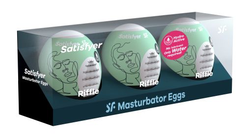 3 Pc Set Masturbator Egg (Color: Riffle - Light Green)