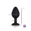 Gemma Pink Gem Black Silicone Plug