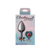 Rainbow Heart Gem Gunmetal Metal Plug