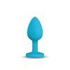 Gemma Clear Iridescent Gem Teal Silicone Plug