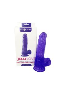 Get Lucky Jelly Love 7" Dildo (Color: purple)