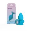 Gemma Clear Iridescent Gem Teal Silicone Plug
