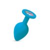 Gemma Clear Iridescent Gem Teal Silicone Plug