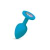 Gemma Clear Iridescent Gem Teal Silicone Plug