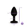 Gemma Pink Gem Black Silicone Plug