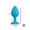 Gemma Clear Iridescent Gem Teal Silicone Plug
