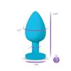 Gemma Clear Iridescent Gem Teal Silicone Plug