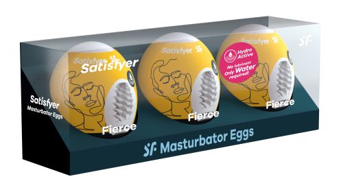 3 Pc Set Masturbator Egg (Color: Fierce - Yellow)