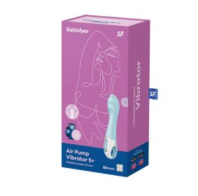 Satisfyer Air Pump Vibrator 5 Plus Inflatable G-Spot Vibrator (Color: Blue)