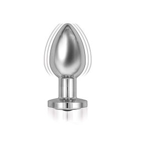 Ass-Sation Remote Vibrating Metal Plug (Color: silver)